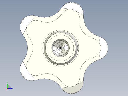 星型把手(軟膠被覆)VCT-SOFT-3D多系列多零件图纸模型左视缩略图