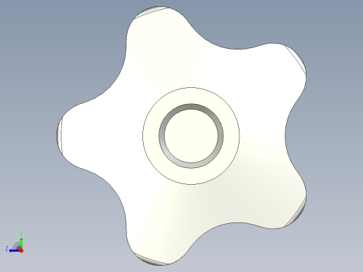 星型把手(軟膠被覆)VCT-SOFT-3D多系列多零件图纸模型右视缩略图