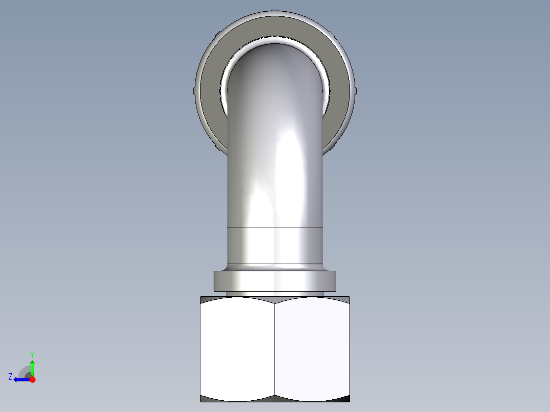 CF43系列-24°锥卡套轻型90°右视图