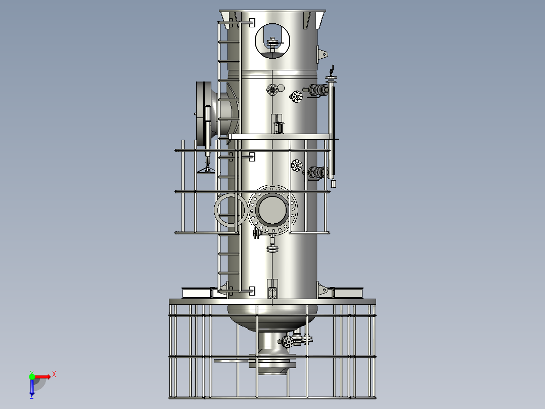 储罐分离器压力容器过滤器夯实罐俯视图