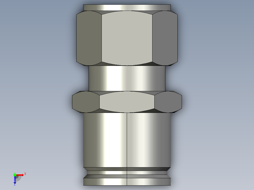 卡套式工业通用硬管接头24-16_trbu-s俯视图