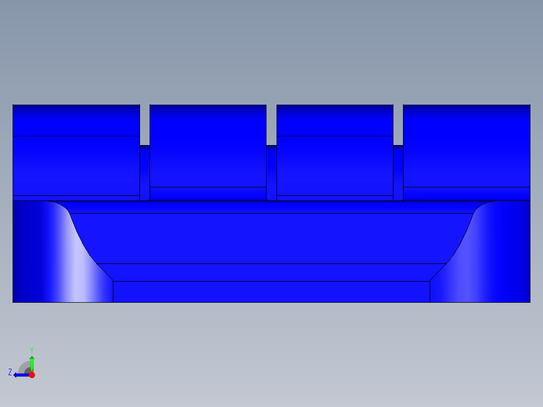 工程塑膠鉸鏈CFJ-3D多系列多零件图纸模型右视图