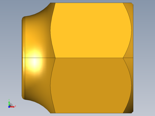 扩口式工业通用硬管接头Short Forged Nut 14FSX-4前视缩略图