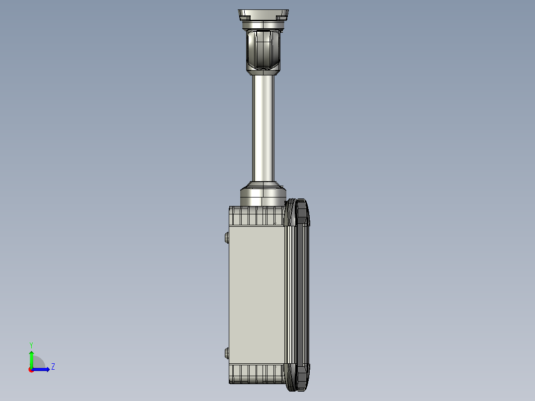 向上顶座+转角+箱体连接器+控制箱左视图