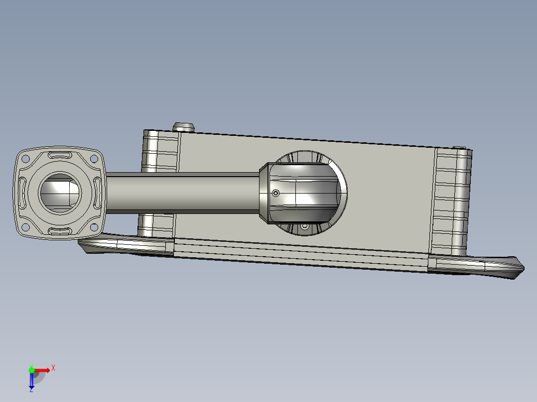 向上顶座+转角+箱体连接器+控制箱俯视图