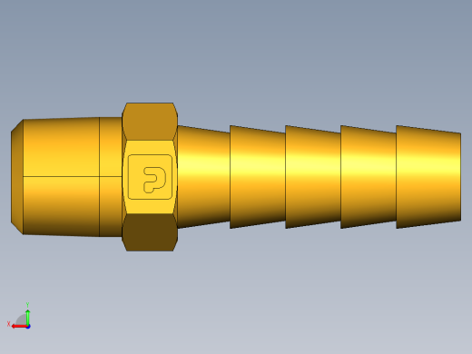倒齿式工业管接头Hose Barb to Male Pipe 125HBL-5-2后视缩略图