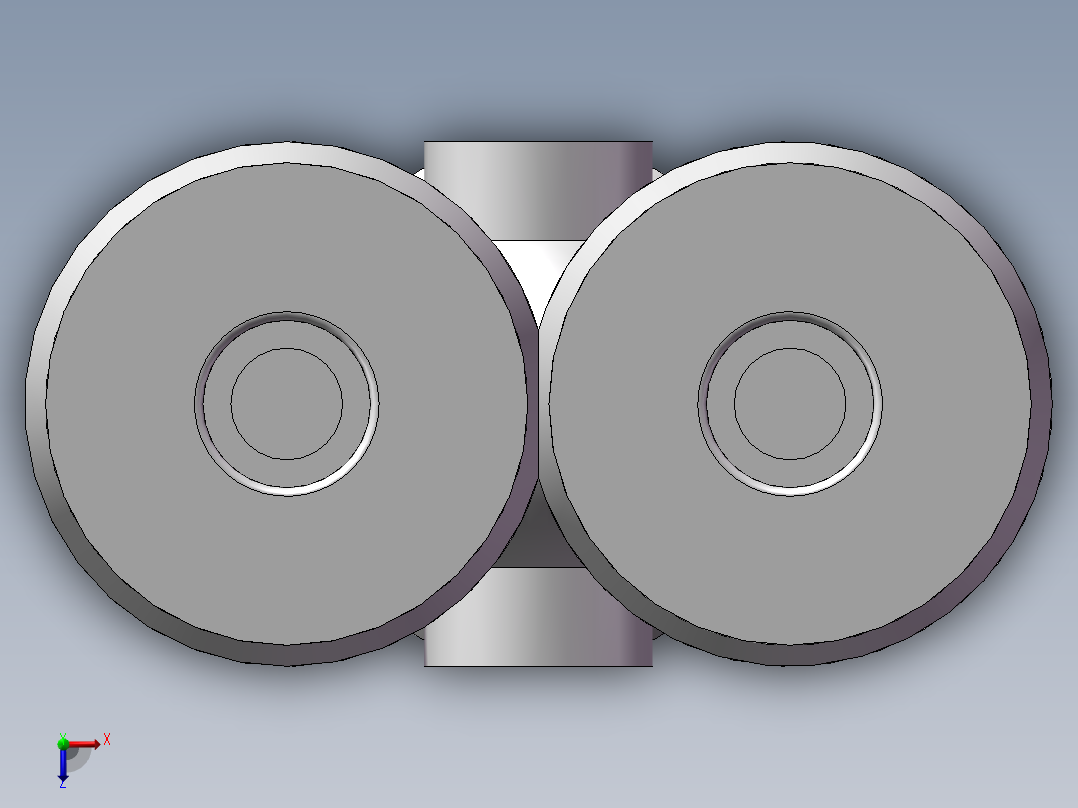 气动接头-Y型三通APYW6-4（6变4）俯视图