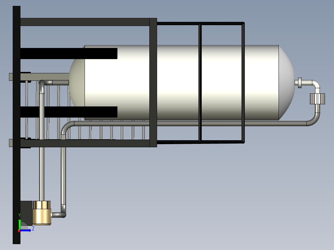 登高梯操作平台左视图