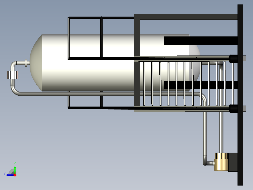 登高梯操作平台右视图
