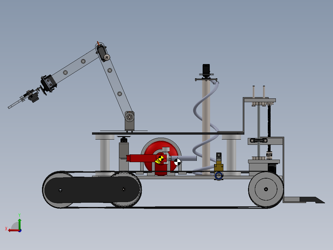 多用途手动操作救援小车sw21可编辑后视图