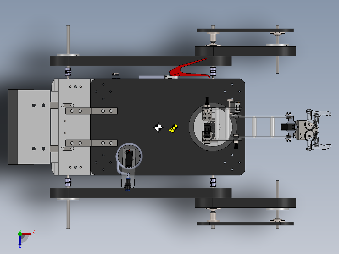 多用途手动操作救援小车sw21可编辑俯视图
