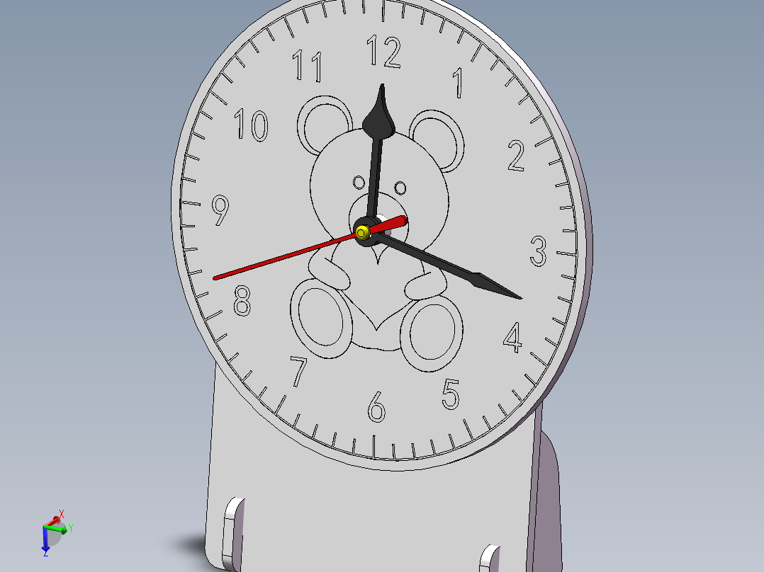 激光切割小熊钟表