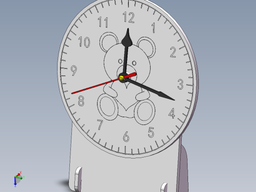 激光切割小熊钟表