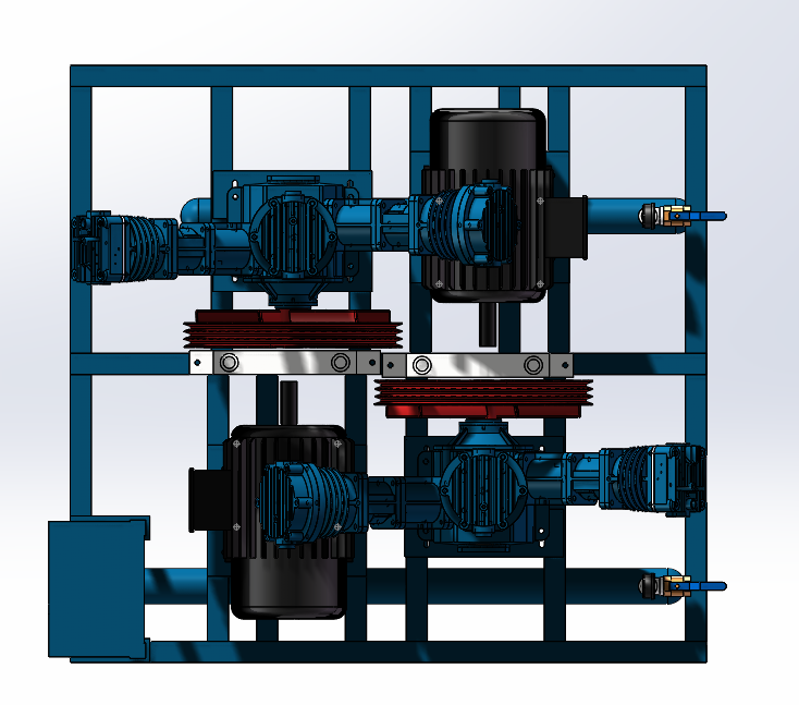 双机组三列往复式氮气压缩机