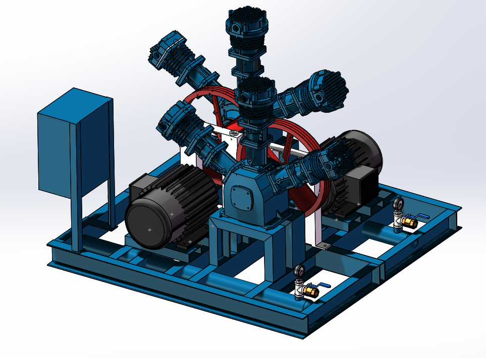 双机组三列往复式氮气压缩机