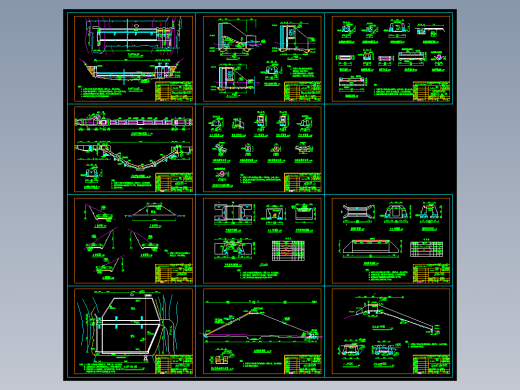 小型灌区工程全套施工图土坝倒虹吸