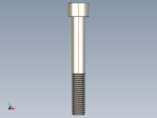 Screw_DIN_912_M12x85_A2.STEP公制内六角螺钉前视缩略图