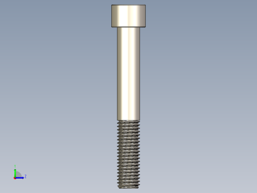 Screw_DIN_912_M12x85_A2.STEP公制内六角螺钉左视缩略图