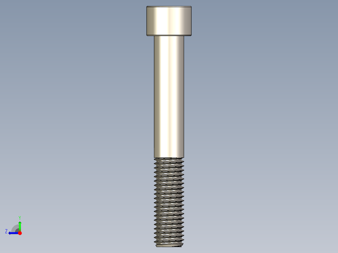 Screw_DIN_912_M12x85_A2.STEP公制内六角螺钉右视图