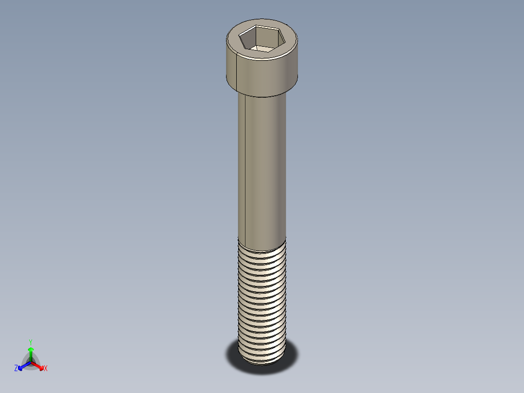 Screw_DIN_912_M12x85_A2.STEP公制内六角螺钉正等轴测图