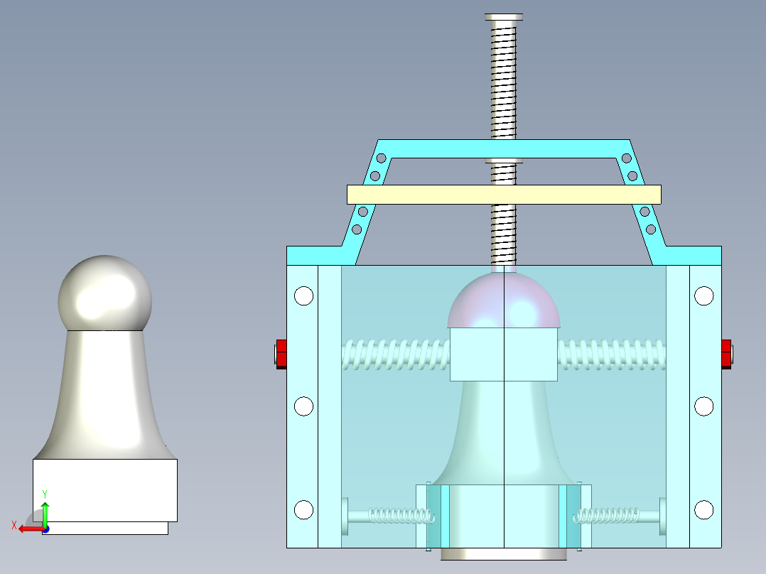 一种印章卡具后视图