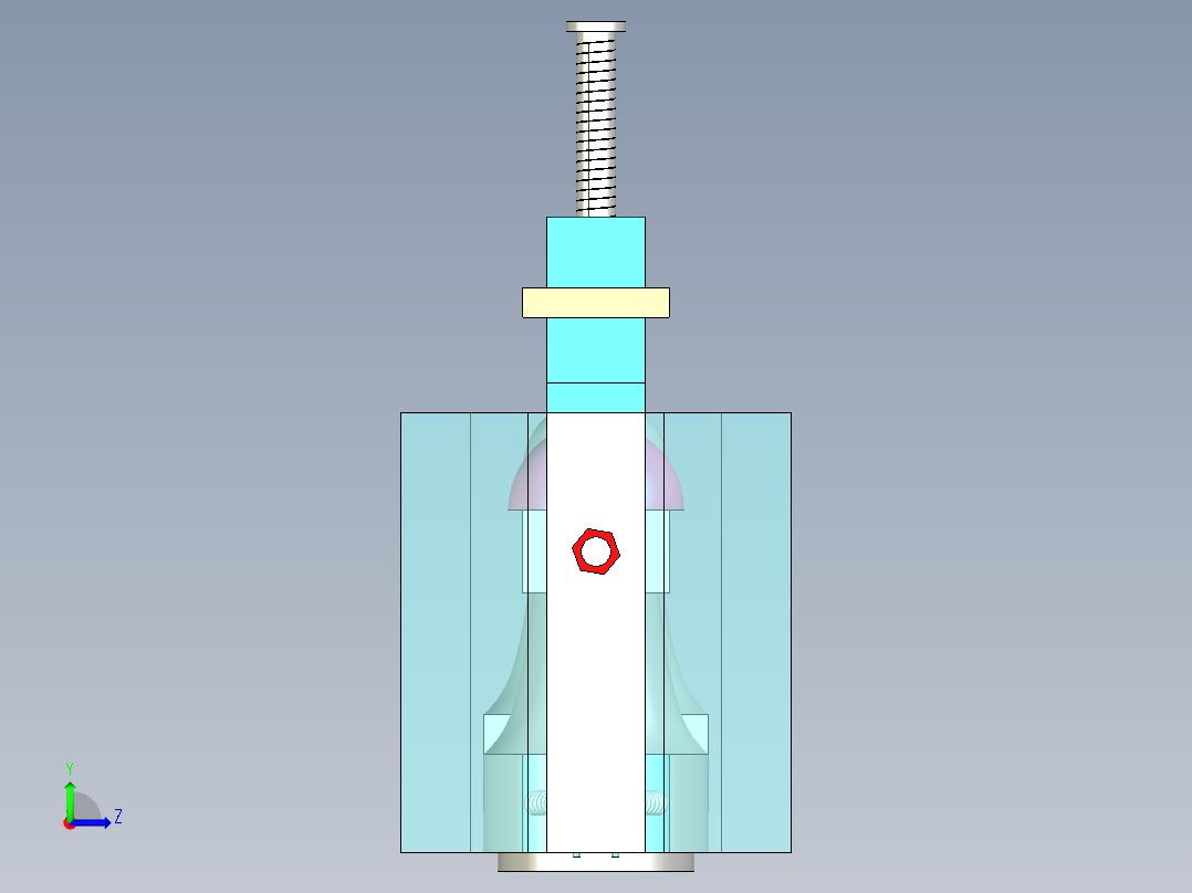 一种印章卡具左视图
