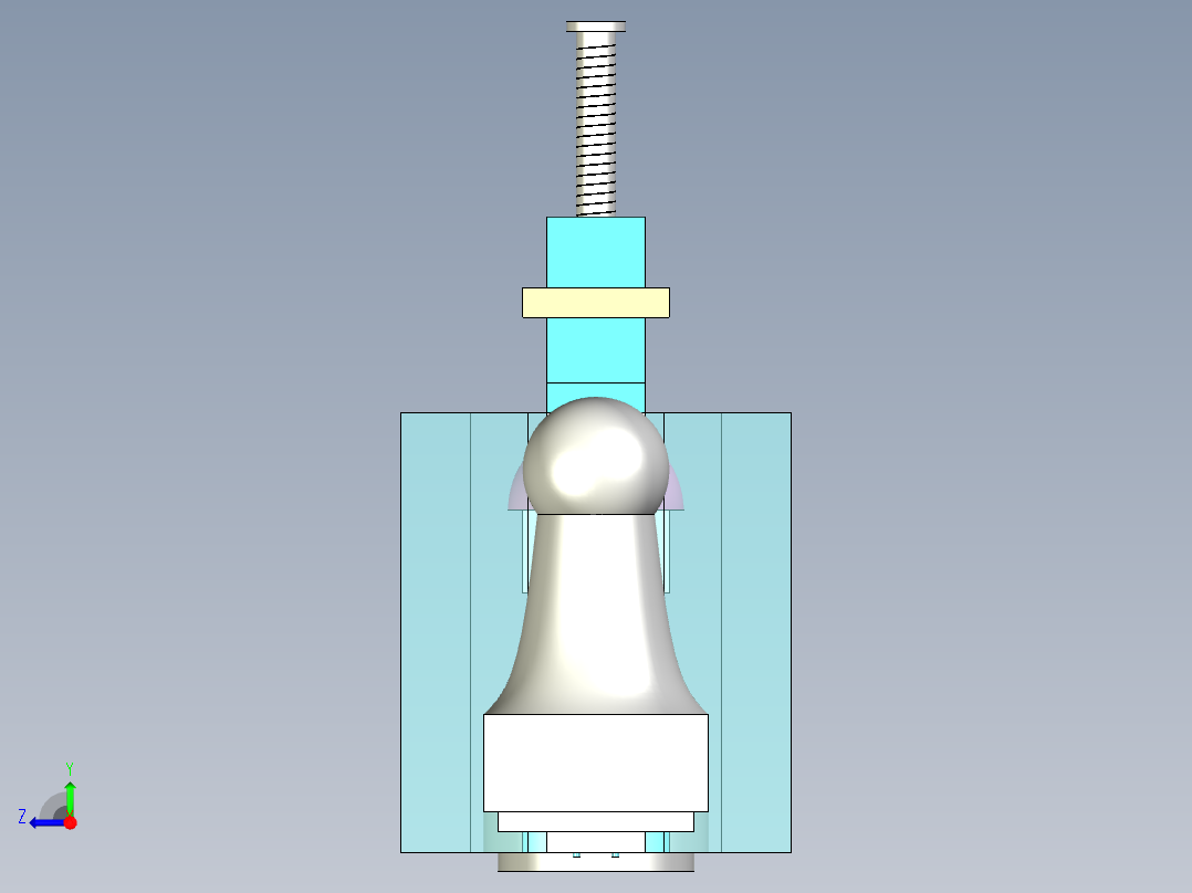 一种印章卡具右视图