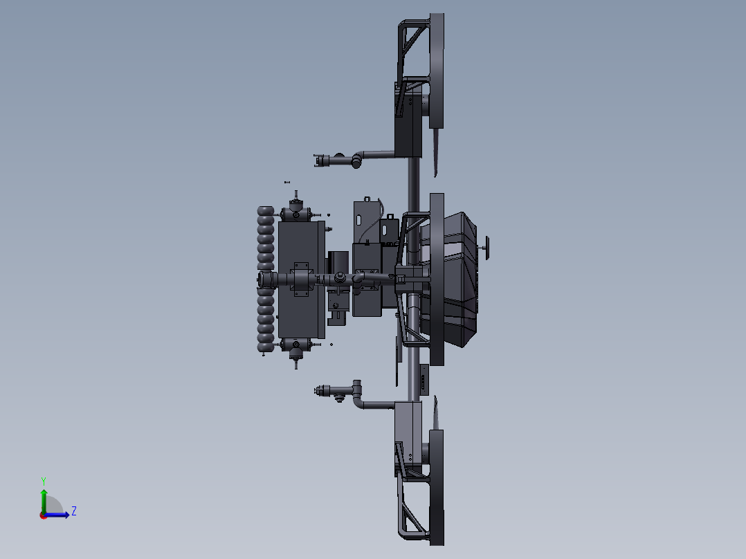 农业六轴无人机左视图