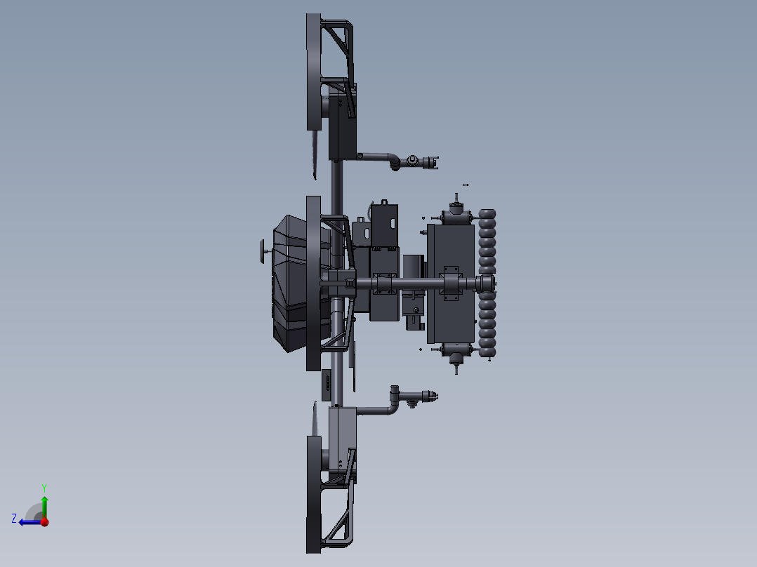 农业六轴无人机右视图