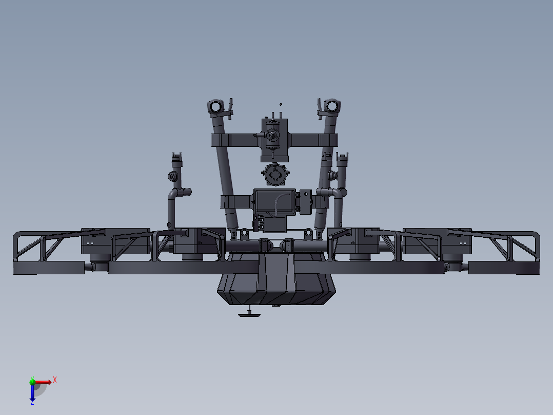 农业六轴无人机俯视图