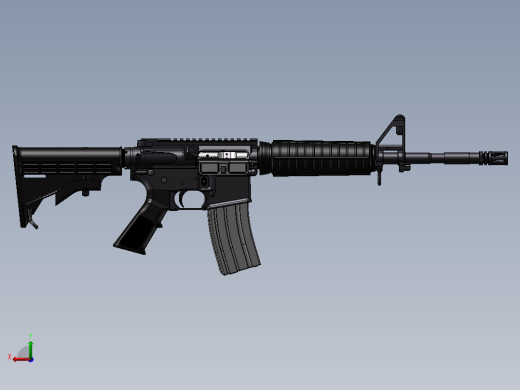 手枪左轮冲锋枪老式狙击步枪设计3D图纸ar-15-fire-control-group-full-auto-1 2 STP SW UG X_T后视缩略图