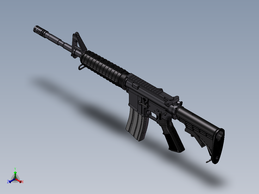 手枪左轮冲锋枪老式狙击步枪设计3D图纸ar-15-fire-control-group-full-auto-1 2 STP SW UG X_T正等轴测图