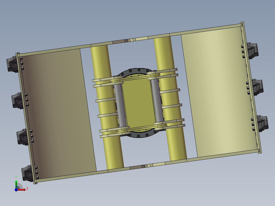 一款20吨级挖掘机使用贝型抓斗前视图