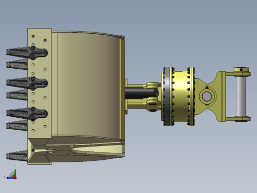 一款20吨级挖掘机使用贝型抓斗右视缩略图