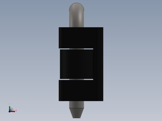 侧突出铰链横柱 HL003-1前视缩略图