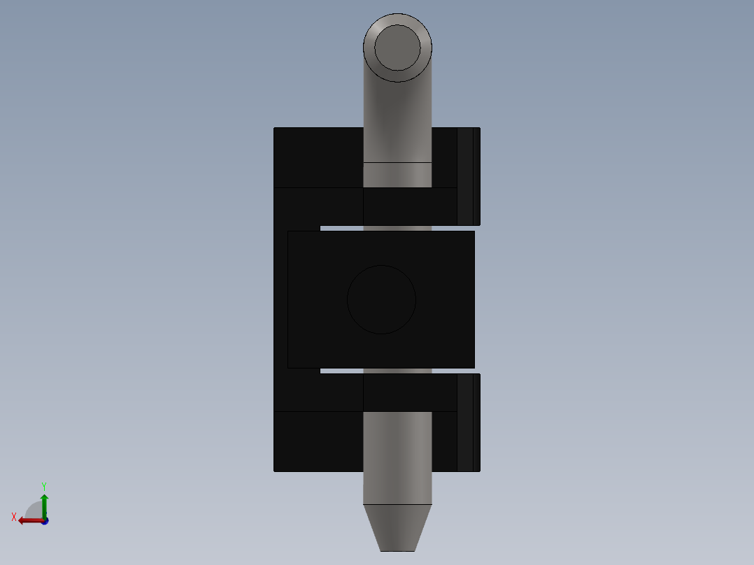 侧突出铰链横柱 HL003-1后视图