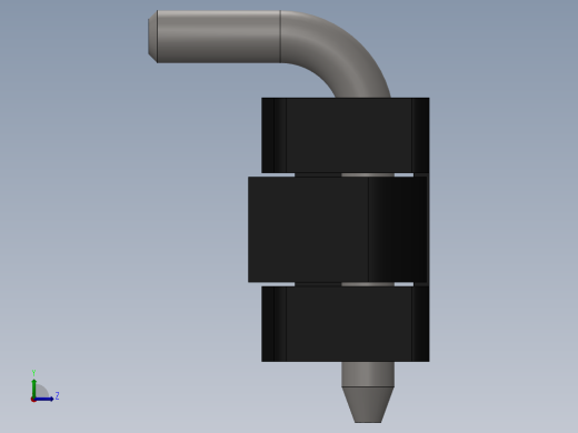 侧突出铰链横柱 HL003-1左视缩略图