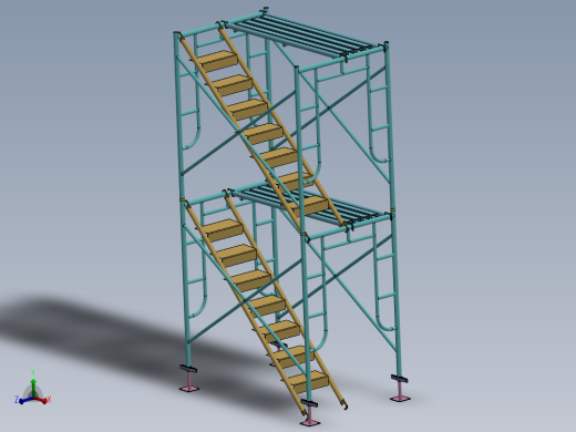1.7米脚手架两层