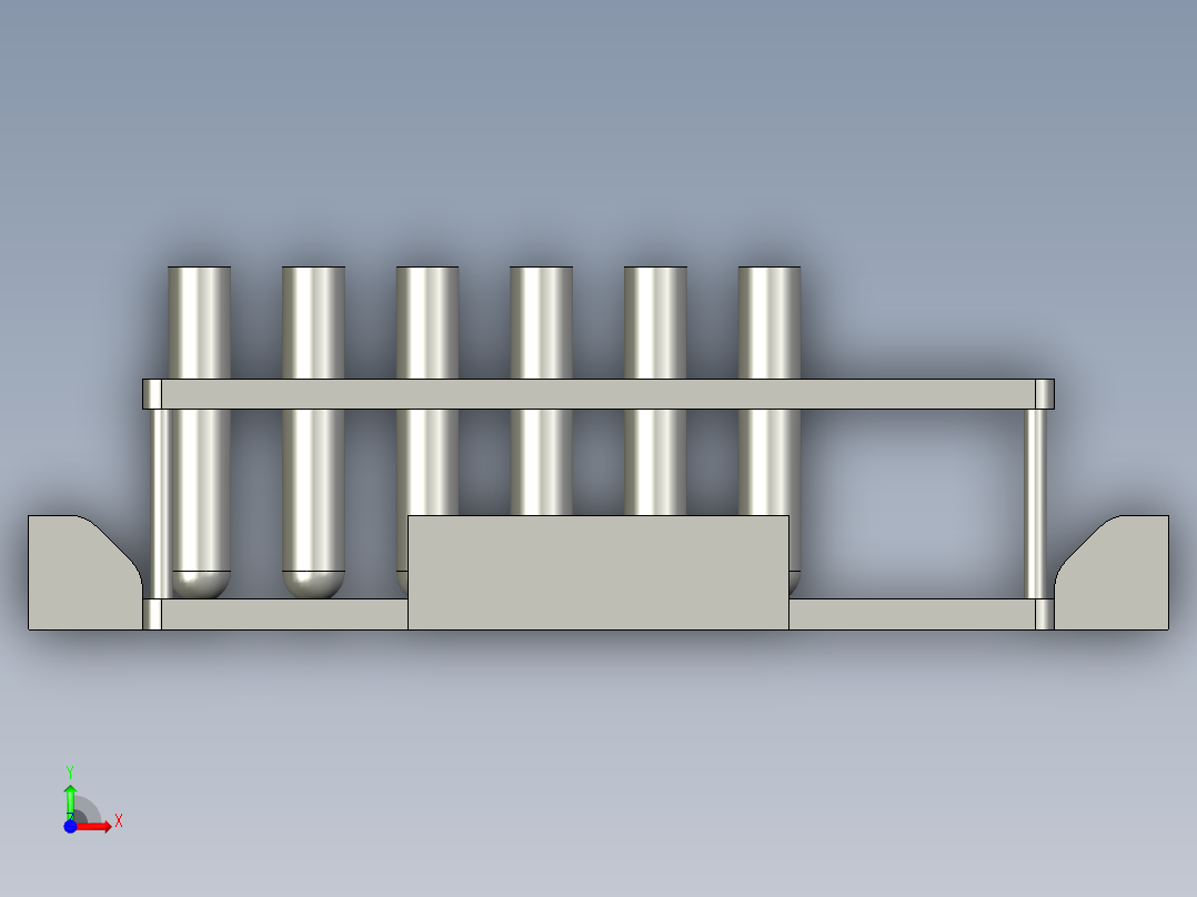 1试管存放区0前视图