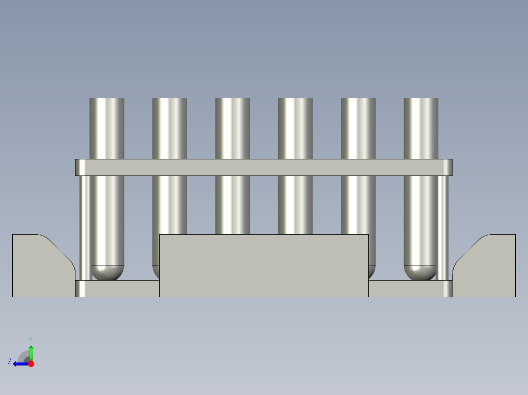 1试管存放区0右视图
