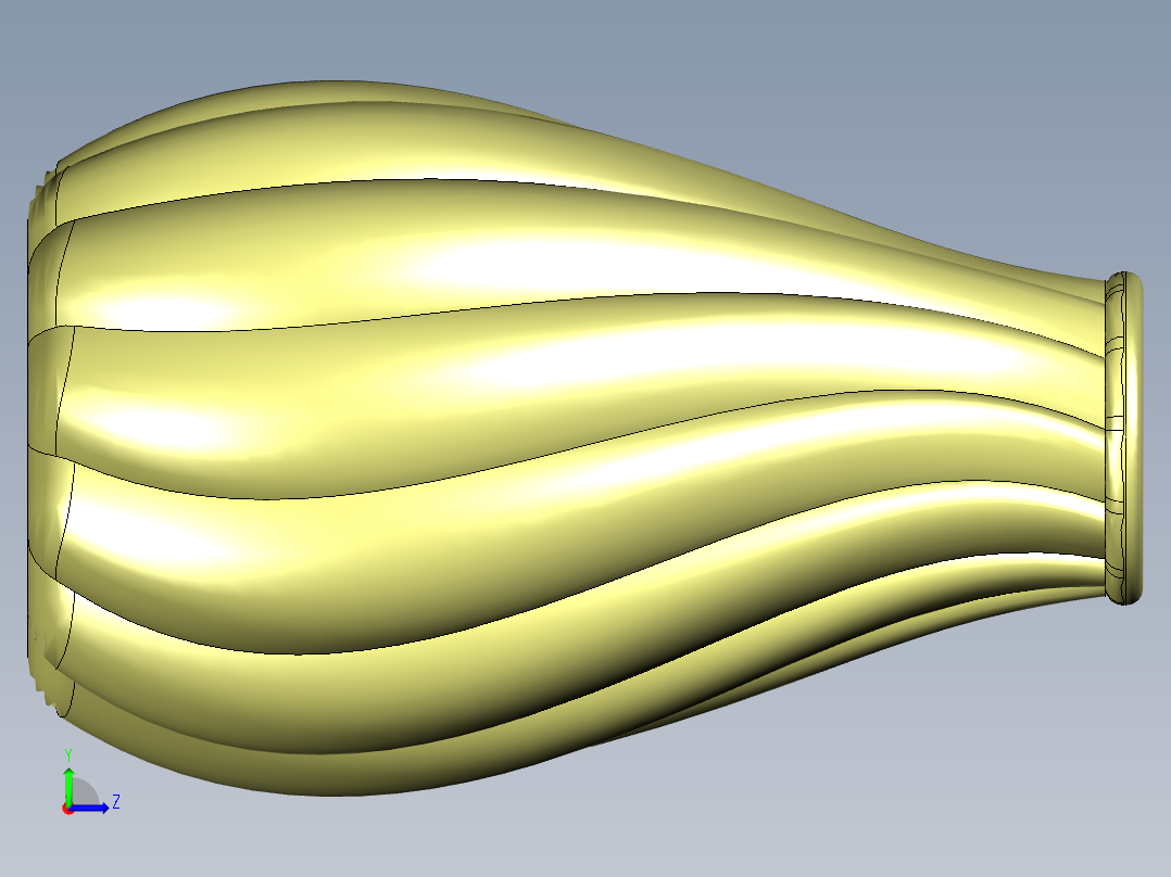 花瓶金色左视图