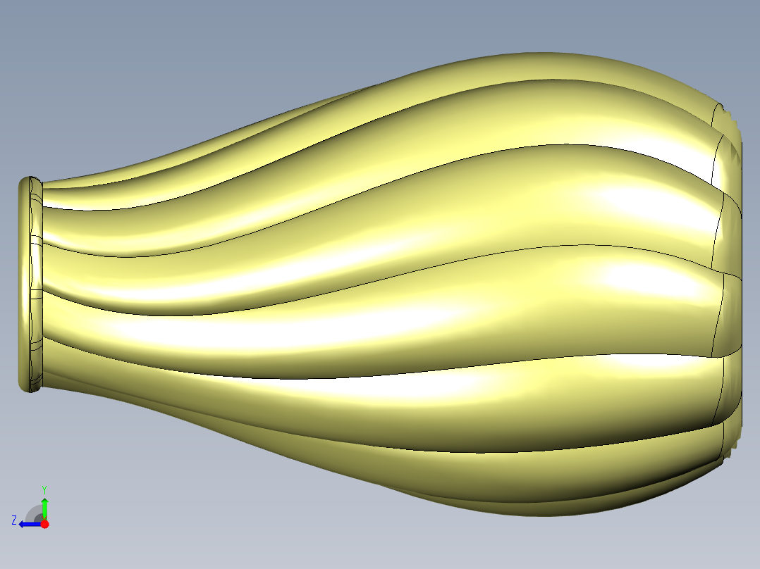 花瓶金色右视图
