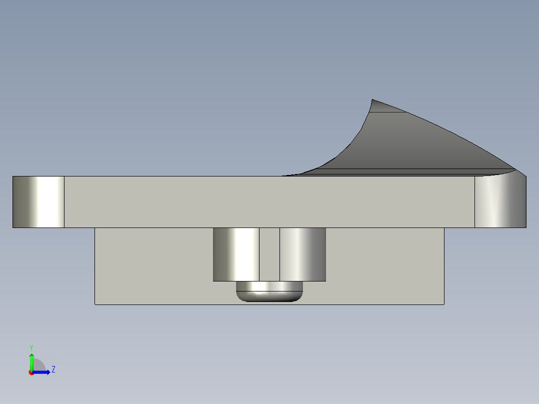 00-01-不锈钢把手左视图