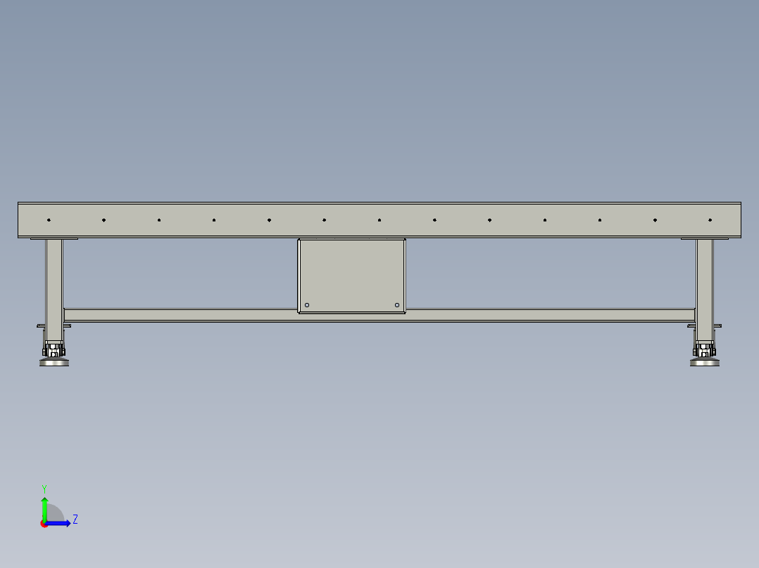 2米滚筒线左视图
