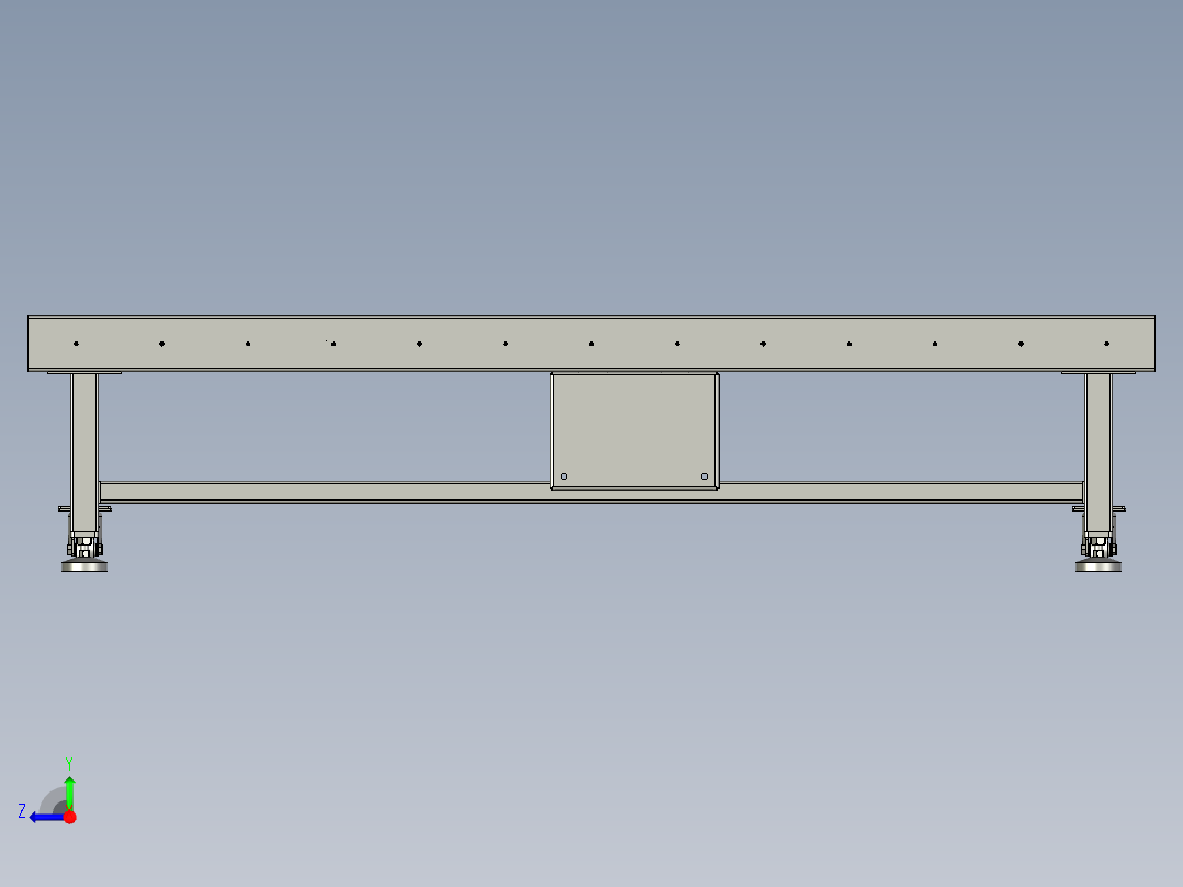 2米滚筒线右视图