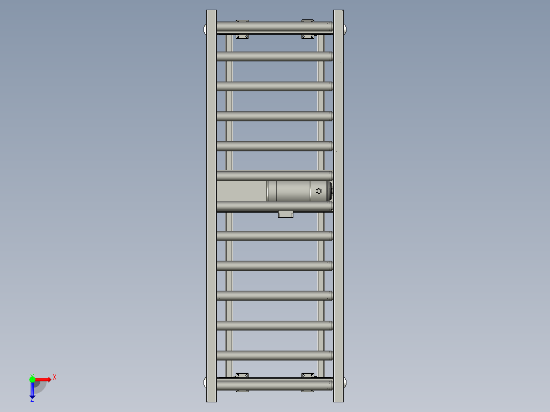 2米滚筒线俯视图