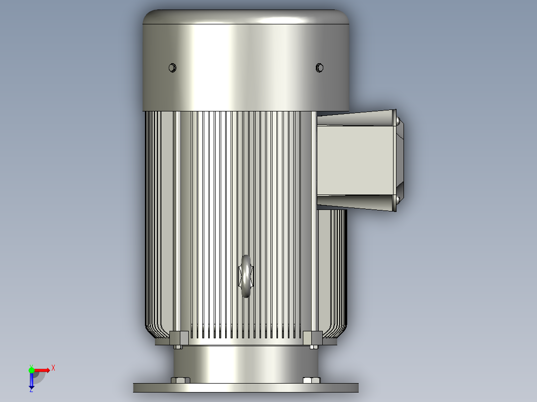 R97底脚轴伸式安装斜齿轮减速机R97-Y75-4P-1824-M1-0_电机俯视图
