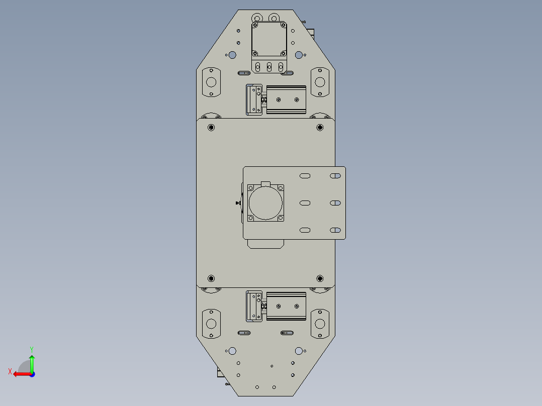 180度翻板机构后视图