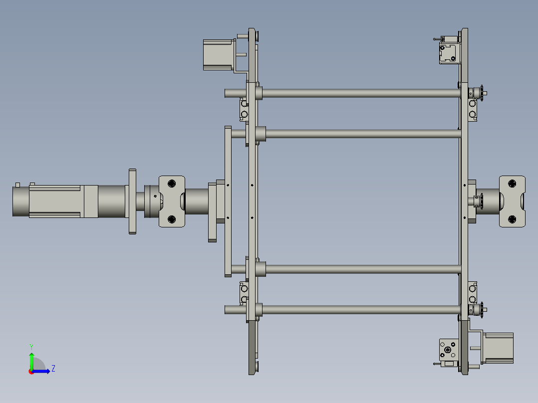 180度翻板机构左视图
