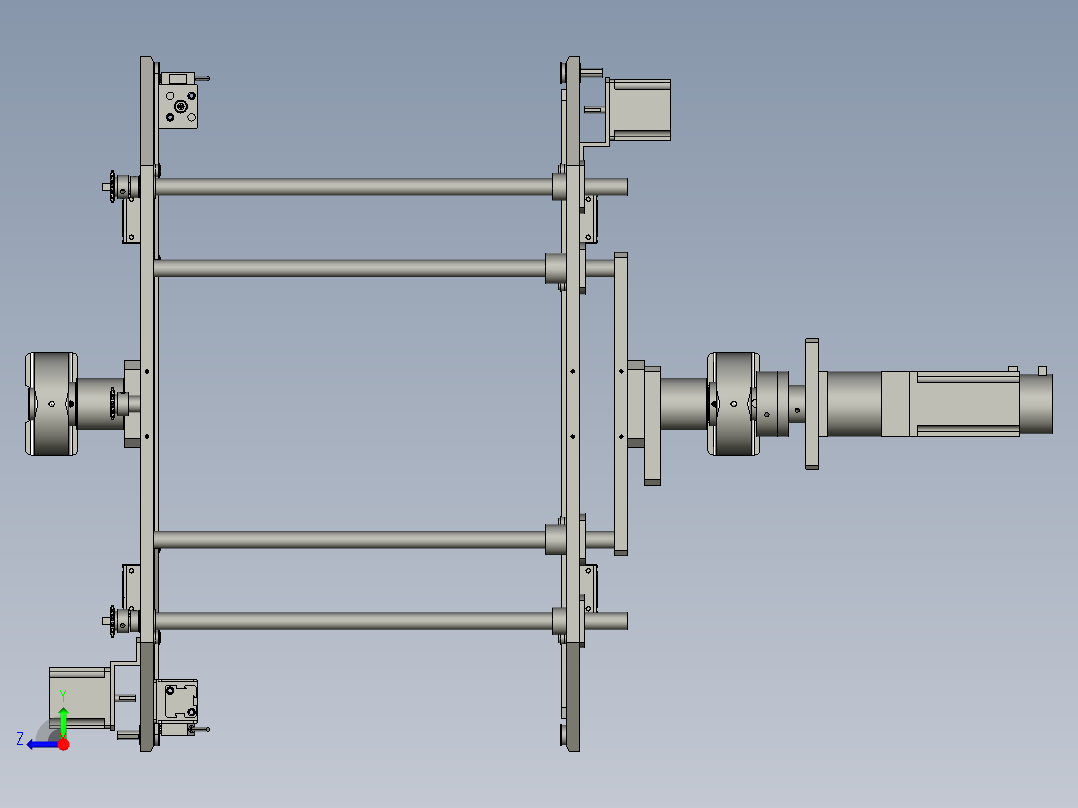 180度翻板机构右视图